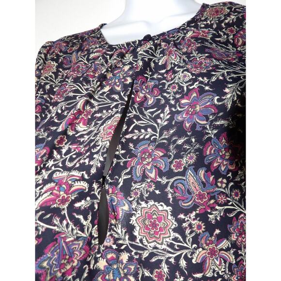 Collective Concepts Tunic Top Shirt Medium Floral Boho Career Casual Peasant - Picture 11 of 11